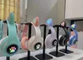 Котешки детски слушалки, Безжични, LED цветни светлини , снимка 1