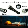 Мощен акумулаторен LED ръчен фенер къмпинг лампа с магнит лед осветление за палатка риболов туризъм, снимка 1