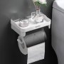 Практична поставка за тоалетна хартия с подложка за смартфон, снимка 1 - Други стоки за дома - 39988868