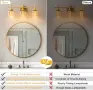 Стенна лампа WILON с 3 кехлибарени абажура и LED колони, снимка 6