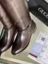 Gucci Луксозни Кожени Дамски Ботуши В Кафяво С Елегантен Детайл Код SEM-755, снимка 3