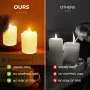 6 броя восъчни акумулаторни LED свещи топло бели, дистанционно управление, за домашен декор, снимка 4