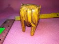 СТАРО ДЪРВЕНО СЛОНЧЕ ДЕКОРАТИВНА ФИГУРКА с БИВНИ от РОГ КОСТ РЪЧНА ИЗРАБОТКА 76391, снимка 5