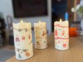 Комплект 3 броя коледни LED свещи с батерии , снимка 8