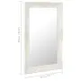 vidaXL Стенно огледало, бароков стил, 50x80 см, бяло, снимка 4