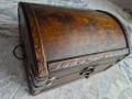 Старо английско дървено сандъче, снимка 1