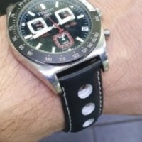 Кожена каишка за (Тисо,Тисот)Tissot PRS 516 20мм.Тип пеперуда, снимка 8 - Каишки за часовници - 30887250