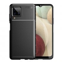 Samsung Galaxy A12 Carbon Fiber силиконов Калъф / Кейс, снимка 2 - Калъфи, кейсове - 31515261