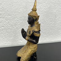Тайландска бронзова фигура на танцьорка / Буда. №5124, снимка 4 - Колекции - 44511040