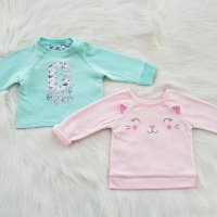 Ватирани блузи за бебе 0-3 месеца, снимка 7 - Бебешки блузки - 38177926