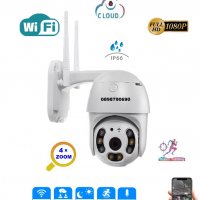 Full HD IP WIFI camera камера 5MP Lens Безжична външна въртяща TFT Слот, снимка 1 - IP камери - 28275022