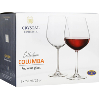 НОВИ! Чаши за червено вино 6 броя Bohemia Columba 650мл, снимка 1 - Сервизи - 44807463