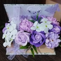 Кутия книга със сапунени цветя, снимка 7 - Подаръци за жени - 40305124