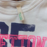 Памучна блузка Benetton 3-4 г, снимка 3 - Детски Блузи и туники - 34194156
