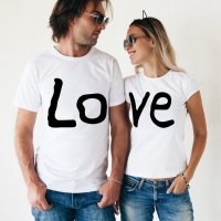 Тениски за влюбени двойки - Подарък за Свети Валентин, снимка 3 - Тениски - 28832490