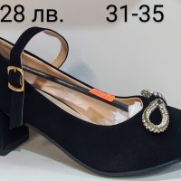 Детски официални обувки с ток, черни, снимка 1 - Детски обувки - 39861778