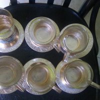 Комплект от шест чаши с подстаканчици Волгоград, снимка 3 - Други ценни предмети - 36838070