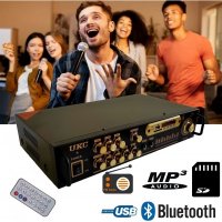 Bluetooth Домашен усилвател, Модел UKC AV-102BT, снимка 2 - Ресийвъри, усилватели, смесителни пултове - 37589377