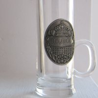 чаша с дръжка - рюмка водка герб кръст метал и стъкло, снимка 9 - Антикварни и старинни предмети - 30595289