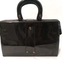 Дамска чанта естествен лак, модел от '70 те, снимка 6 - Антикварни и старинни предмети - 42759888