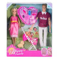 Семейство бременно Барби, дете и Кен на разходка, снимка 1 - Кукли - 31280288