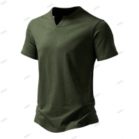 Мъжка едноцветна лятна тениска с къс ръкав, 4цвята , снимка 5 - Тениски - 44776441
