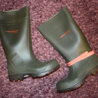 Dunlop Purofort Green Safety Wellington Boots – гумени ботуши с метално бомбе, снимка 1 - Мъжки ботуши - 35159822