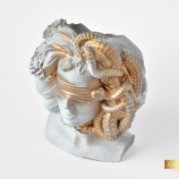 Кашпа с форма на гръцка богиня / Подарък за дома / Абстрактна Кашпа Горгона Медуза, снимка 4 - Декорация за дома - 40522198