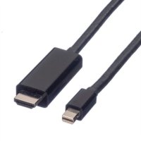Кабел Mini DisplayPort - HDMI 2м, 4K Черен Digital One SP01260 Mini DP M към HDMI M, снимка 1 - Кабели и адаптери - 31446508