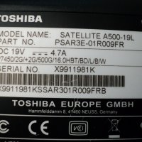 Toshiba SATELLITE A500-19L, снимка 5 - Части за лаптопи - 31637051