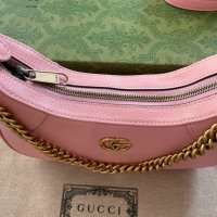 Оригинална Гучи Розова Кожена чанта Gucci Aphrodite Дръжка И Синджир, снимка 6 - Чанти - 42158327