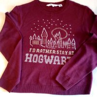Пуловер с тема Хари Потър - Hogwarts, снимка 1 - Детски пуловери и жилетки - 42978985