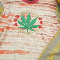 Продавам мъжка блуза парен памук с бродерия марихуана , снимка 3 - Блузи - 30547957