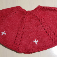 Детски комплект червен за момиче пуловер и пола 3-4 год, снимка 5 - Детски комплекти - 36496927