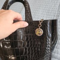Чанта по модел на  Furla естествена кожа черна, снимка 7 - Чанти - 42505964