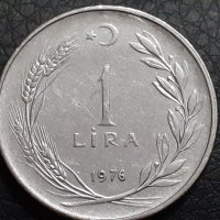 1 лира Република Турция 1976, снимка 2 - Нумизматика и бонистика - 31384421