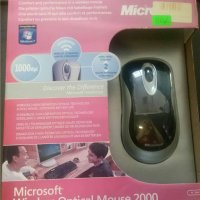 Безжична оптична мишка на Microsoft 2000 dpi1000 USB приемник, снимка 1 - Клавиатури и мишки - 33694262