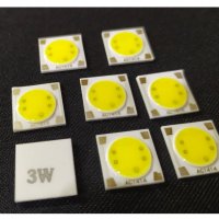 LED COB Керамична основа чип крушка 3W - AC220V Студено бяло. Ново, снимка 1 - Крушки - 37345019