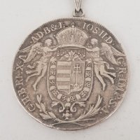 Рядка и стара сребърна монета с верижка Hungary 1/2 Thaler 1787  , снимка 8 - Нумизматика и бонистика - 40371479