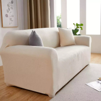 Кадифен калъф за диван - Кремав, снимка 6 - Други - 44816299
