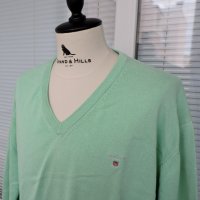 Gant Men`s Super Bomber Cotton V-Neck Jumper - страхотен мъжки памучен пуловер размер 2XL, снимка 3 - Пуловери - 44241854