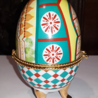 Порцеланово яйце в стил Феберже , снимка 2 - Декорация за дома - 44737275