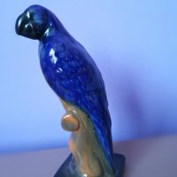 Винтидж, ретро порцеланова фигура, статуетка папагал, снимка 4 - Антикварни и старинни предмети - 37200331
