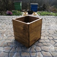 Дървени саксии (кашпи) за растения, снимка 6 - Градински мебели, декорация  - 34975243