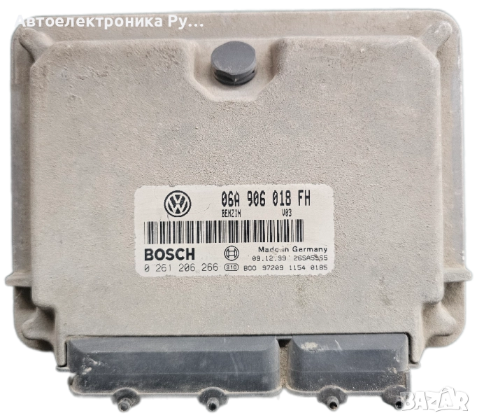 Компютър НА ДВИГАТЕЛЯ SKODA OCTAVIA 2.0 06A906018FH, 06A 906 018 FH, BOSCH 0261206266, 0 261 206 266, снимка 1
