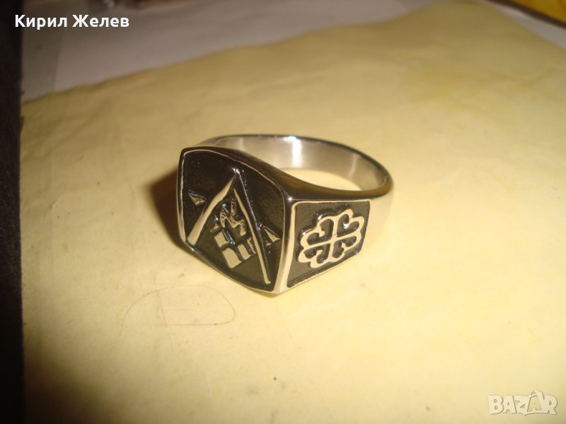 МАСОНСКИ ПРЪСТЕН - ЛОЖА 314 от НЕРЪЖДАЕМА СТОМАНА МАСИВЕН НОВ 25031, снимка 1