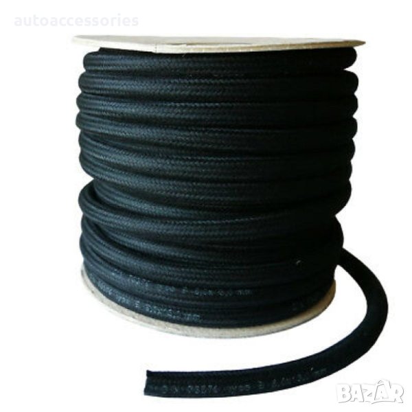 1000055287 Маркуч ф4мм х 10мм DIN73379 с външна текстилна оплетка,устойчиви на горива и бензин 1метъ, снимка 1