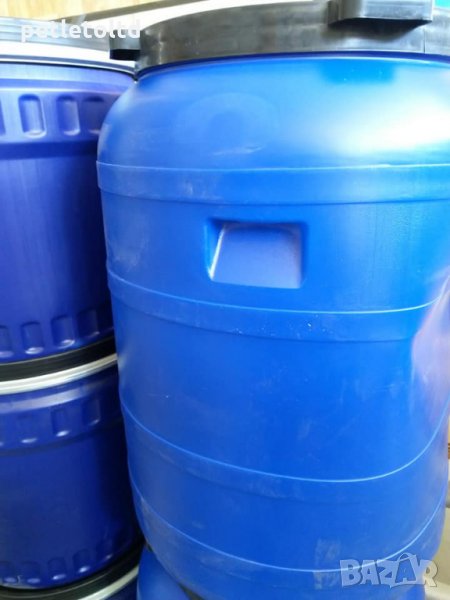 Бидон 200 Л син с витов капак, снимка 1