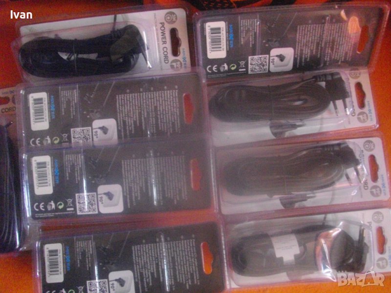 Нов ХОЛАНДСКИ Захранващ Кабел 3м За Лаптоп/Касетофон/Телевизор-Ъглов Конектор 2Пина-2х0,75мм-MAXTER, снимка 1