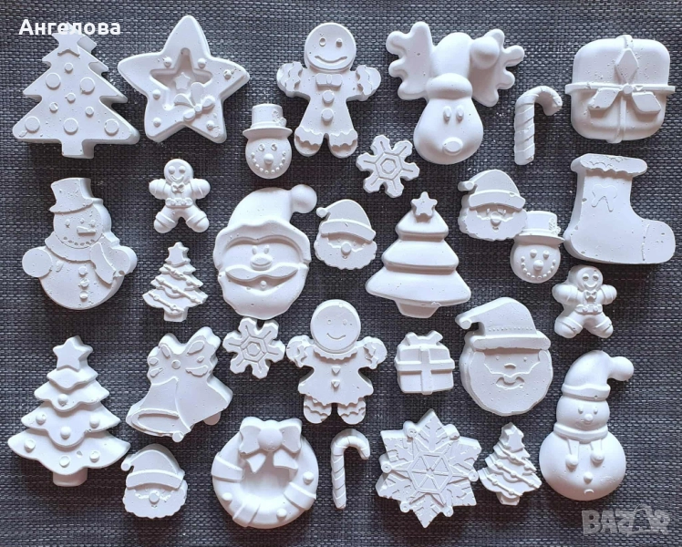 30 броя за 10лв. Гипсови фигурки за оцветяване, снимка 1